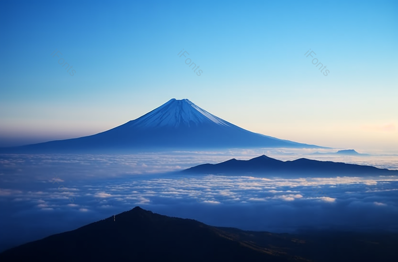 蓝色黎明美丽风景,高清,摄影图,摄影图片,图片大全,摄影图免费下载